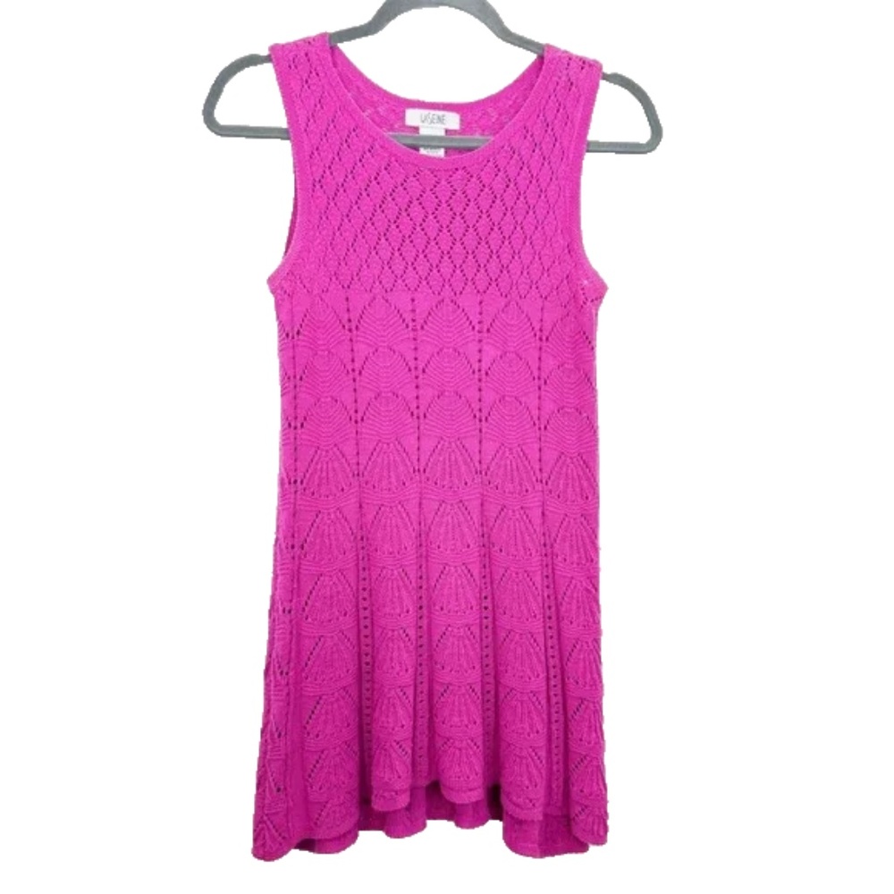 LaSeine Pink Knit Sleeveless Blouse Size Small